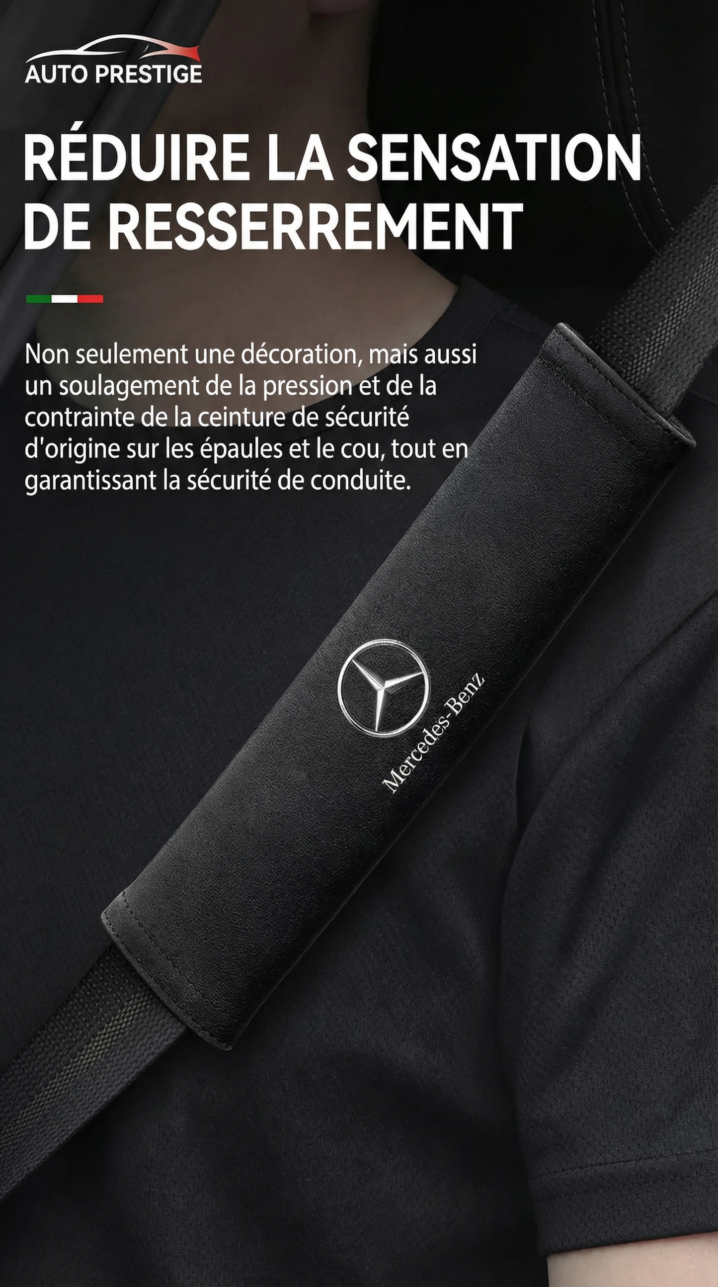 Protections d'Épaule Prestige pour Ceinture de Sécurité