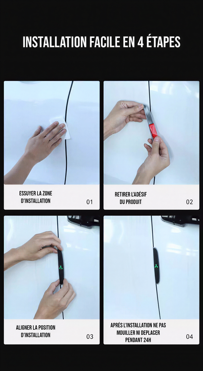 Bande de protection adhésif portière et rétroviseur