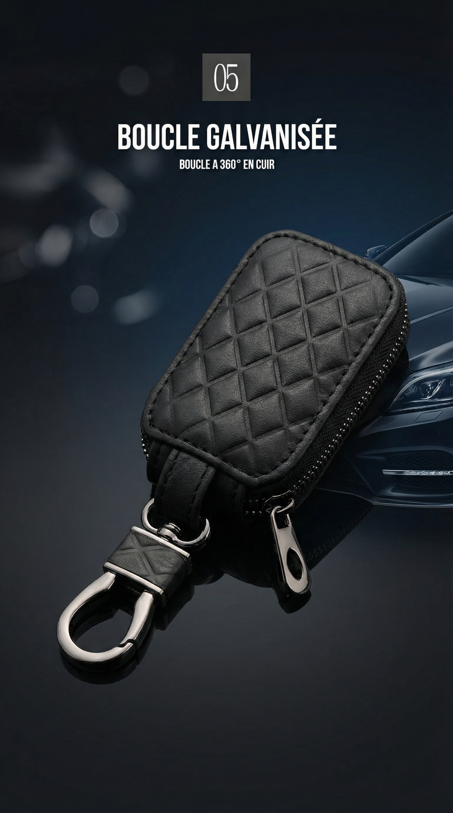 KeyShield Elite™ – Protection clés capitonnée