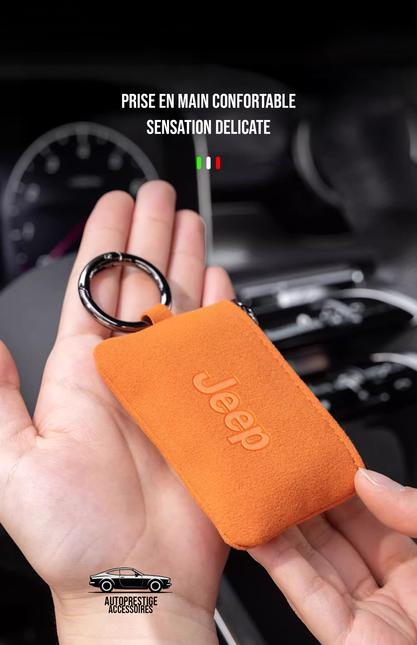 Housse de clés en daim